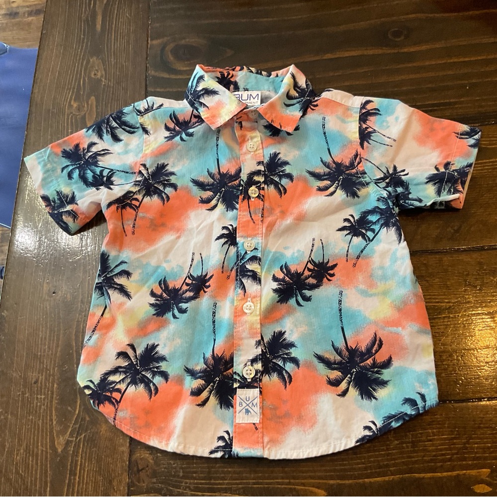 Palm Tree Print Kids Shirt by BUM